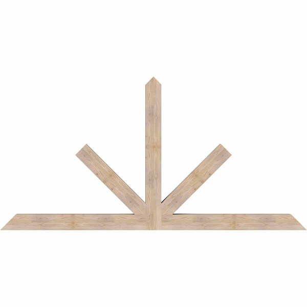 Ekena Millwork Saratoga Smooth Timber Gable Bracket, Douglas Fir, 108"W x 54"H x 5 1/2"D x 5 1/2"F, 12/12 Pitch GBW108X54X0606SAR00SDF - main